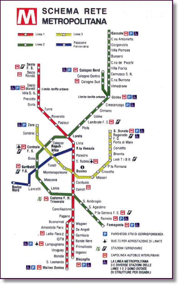 milan underground map