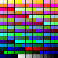 Palette standard di 256 colori per MacOs