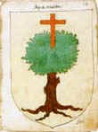 Antichissimo stemma della Corona di Aragona. Curiosamente, l'albero e' un simbolo capitale anche della Casa di Arborea.