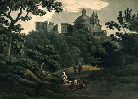 John Warwick Smith 1749 - 1831 Ariccia Palazzo Chigi