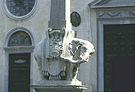Piazza della Minerva, particolare dell'Obelisco