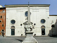 Facciata di S. Maria Sopra Minerva e Obelisco