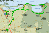 Clic per ingrandire la Cartina geografica del percorso