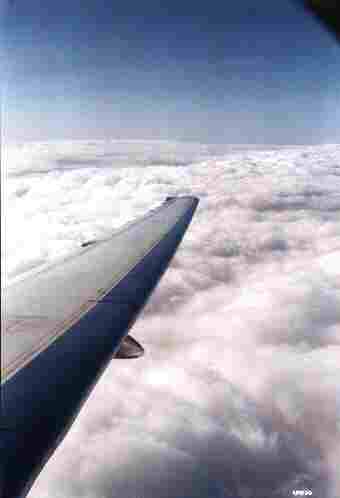 Vista dall'aereo in volo