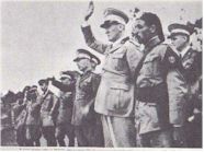 Il Vicer Graziani saluta la Divisione libica che lascia l'Etiopia dopo aver gloriosamente partecipato alla conquista