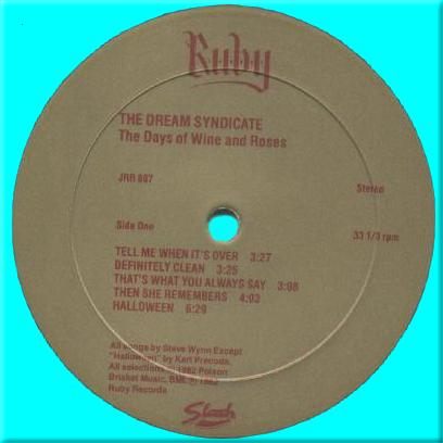 label of The Days of Wine and Roses